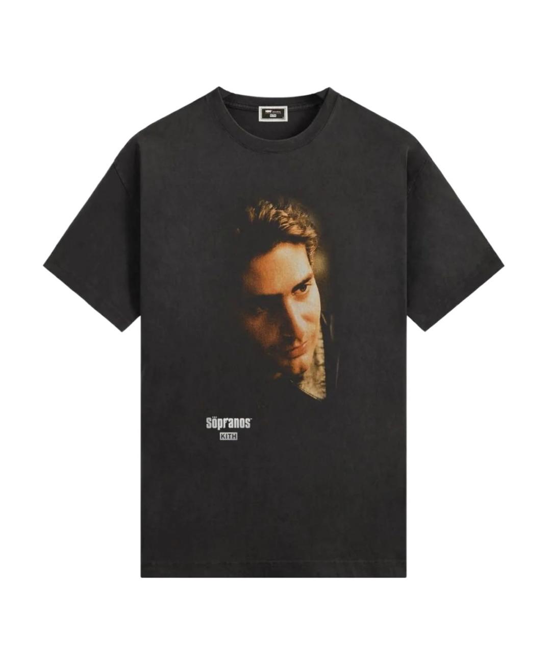 KITH Черная хлопковая футболка, фото 5