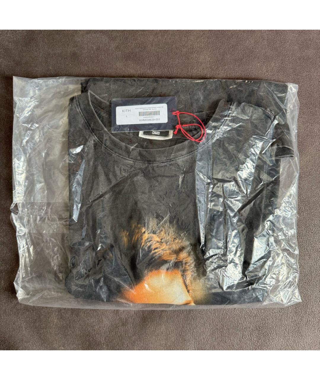 KITH Черная хлопковая футболка, фото 3