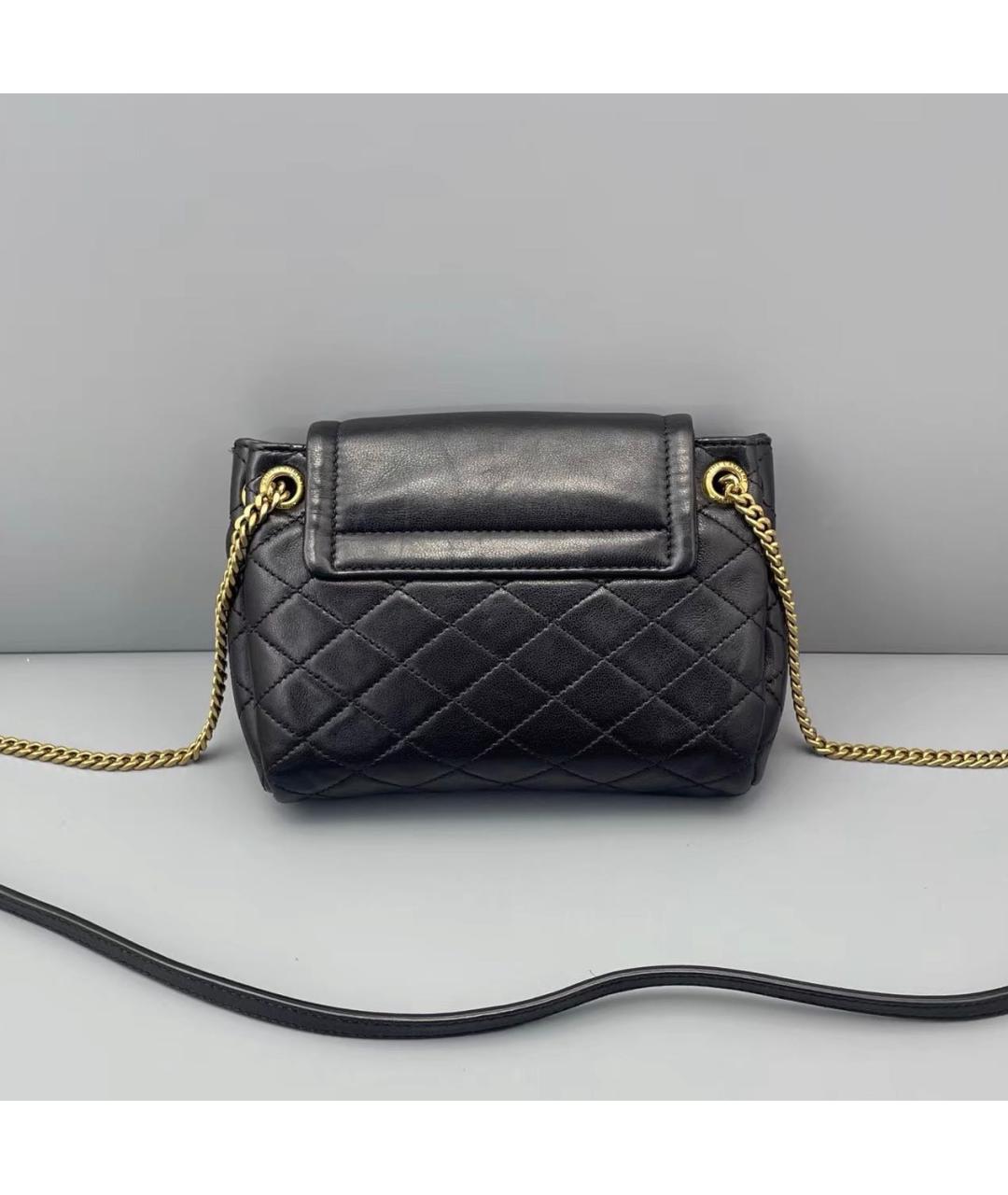 SAINT LAURENT Черная кожаная сумка через плечо, фото 2