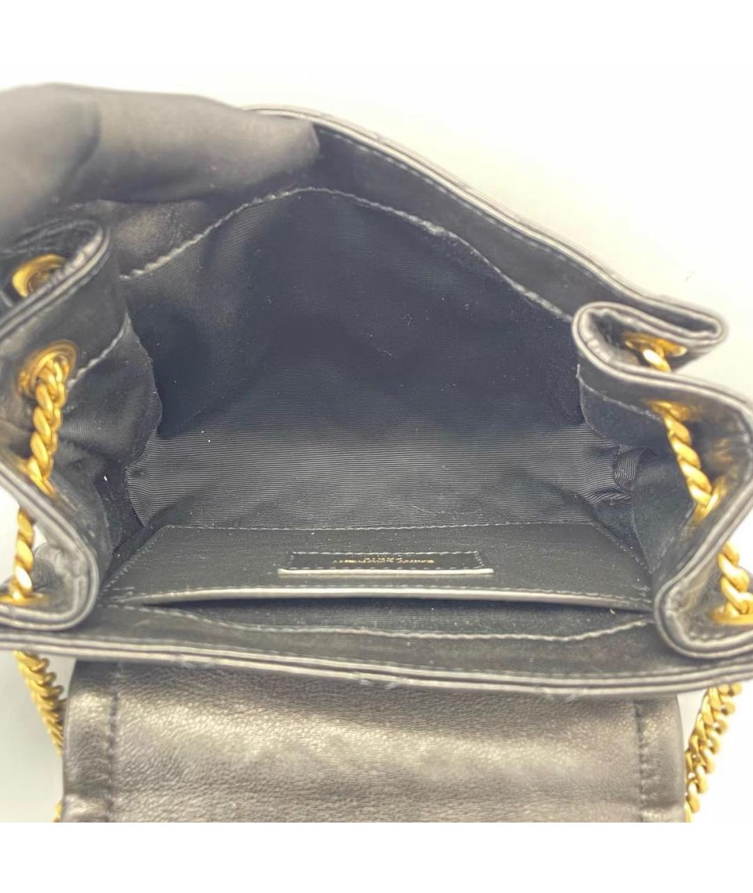 SAINT LAURENT Черная кожаная сумка через плечо, фото 6