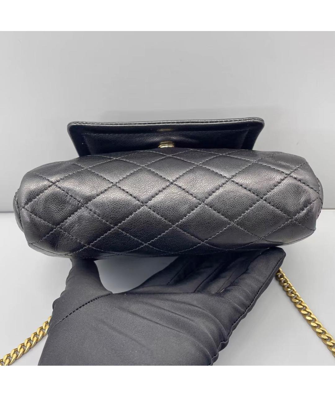 SAINT LAURENT Черная кожаная сумка через плечо, фото 3