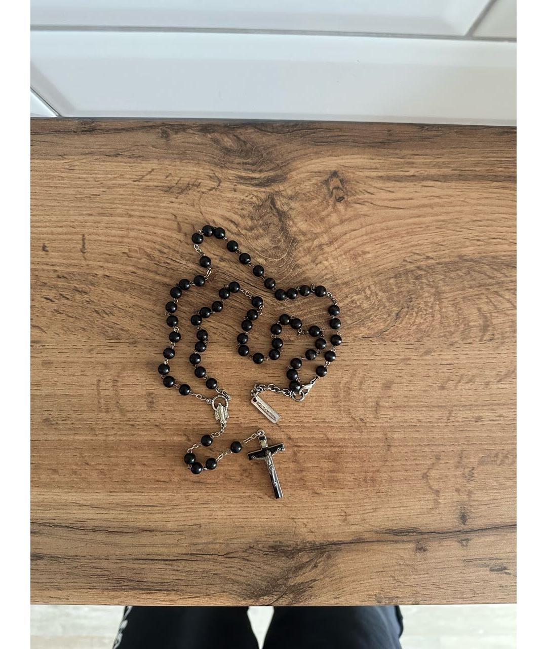 DOLCE&GABBANA Черная цепочка/подвеска из бисера, фото 5