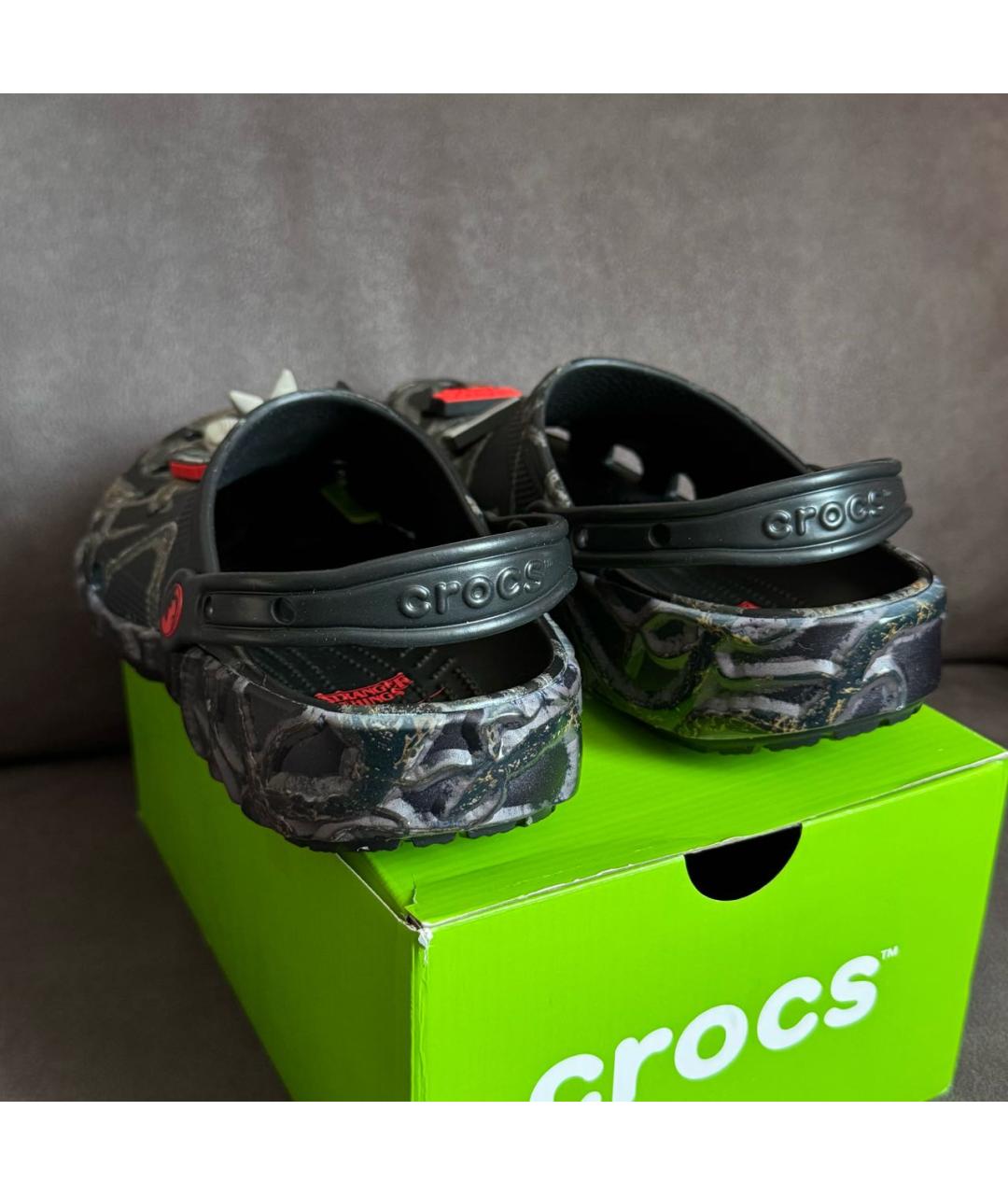 CROCS Черные резиновые шлепанцы, фото 3