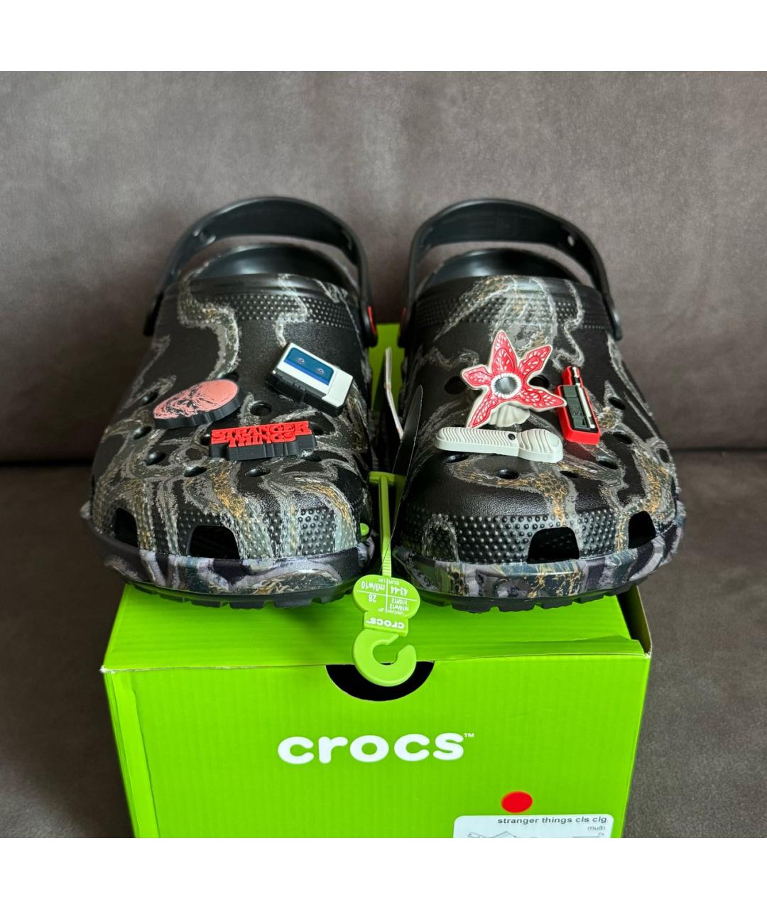 CROCS Черные резиновые шлепанцы, фото 2