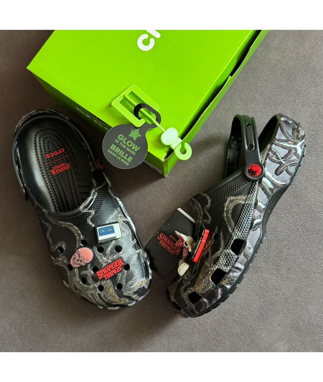 CROCS Черные резиновые шлепанцы, фото 6