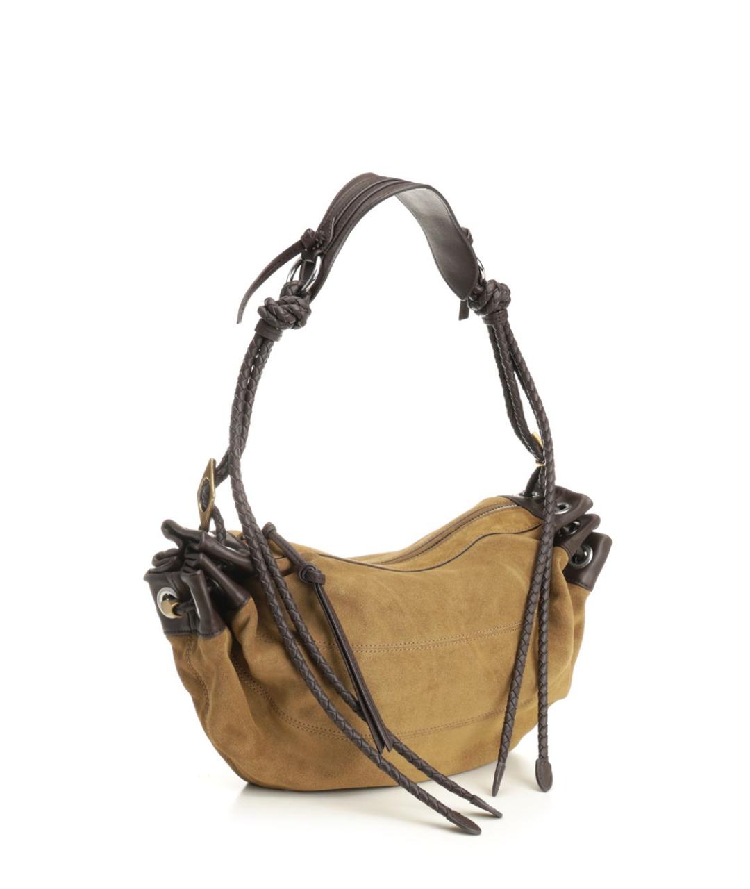 ISABEL MARANT Бежевая замшевая сумка через плечо, фото 2