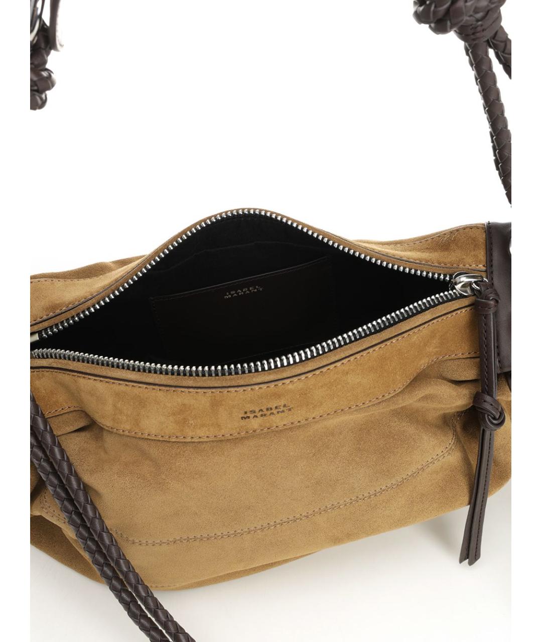 ISABEL MARANT Бежевая замшевая сумка через плечо, фото 4