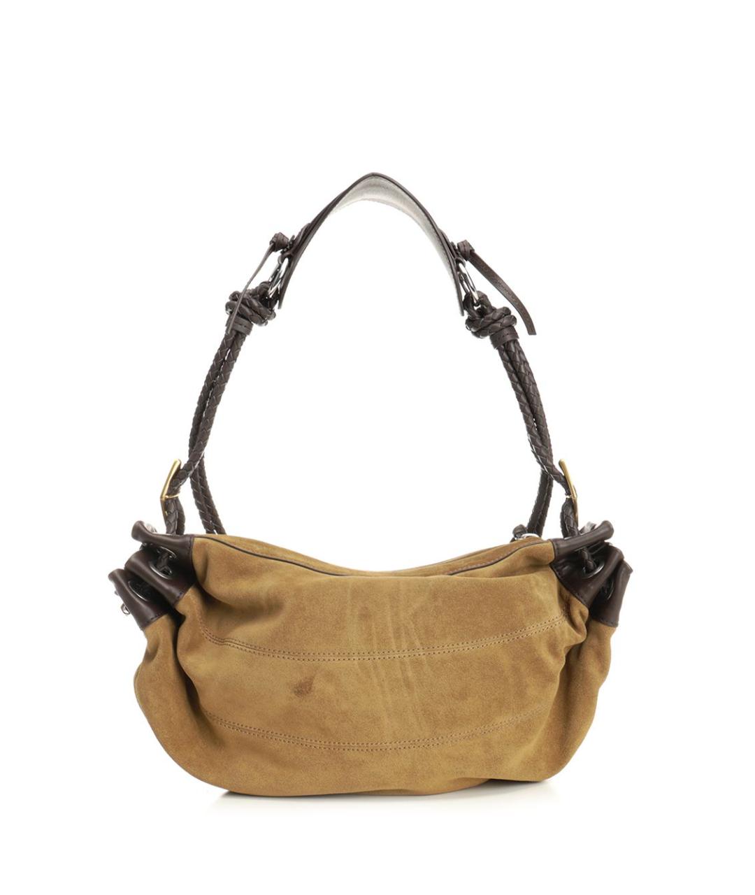 ISABEL MARANT Бежевая замшевая сумка через плечо, фото 3