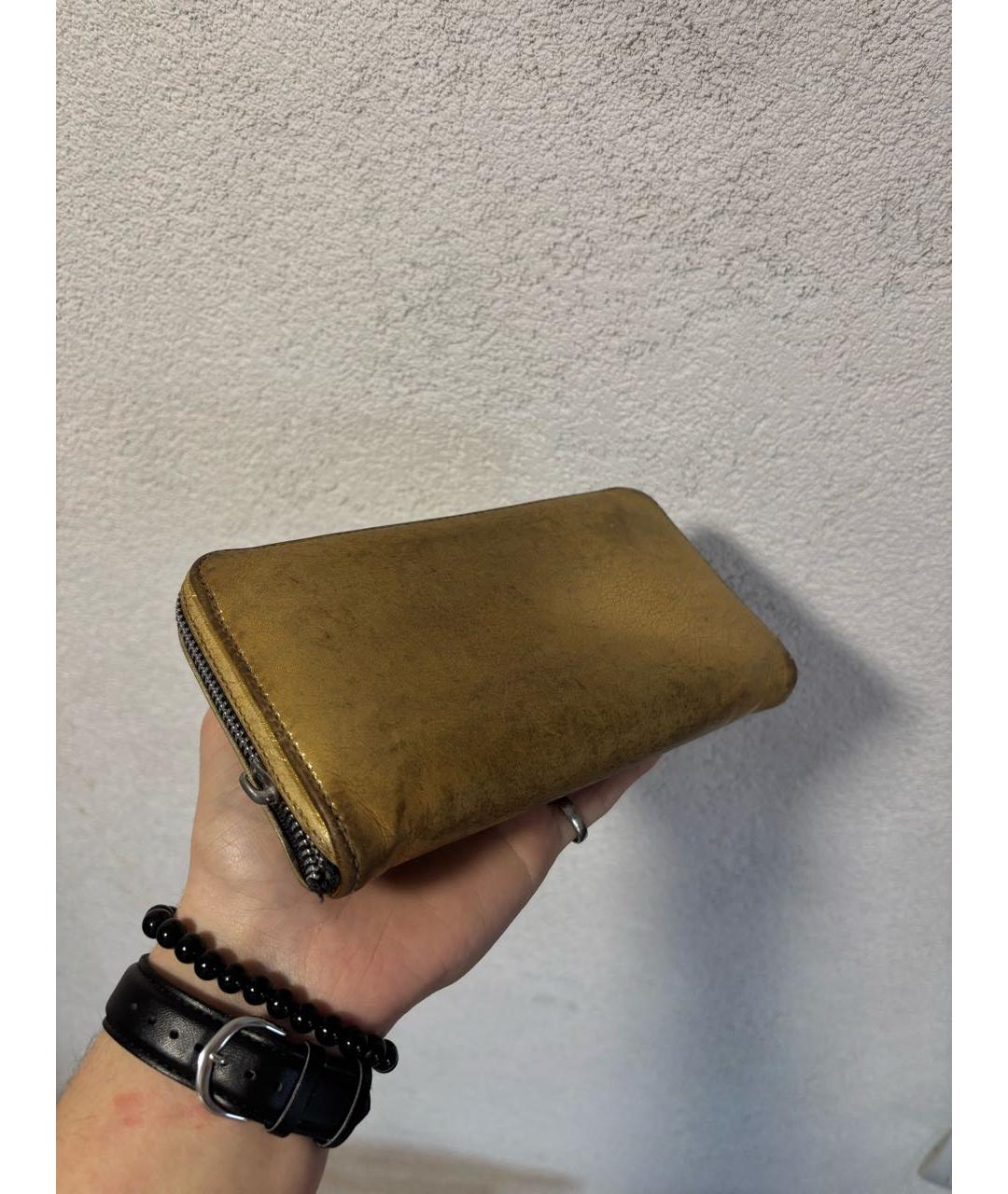 CHROME HEARTS Золотой кожаный кошелек, фото 3