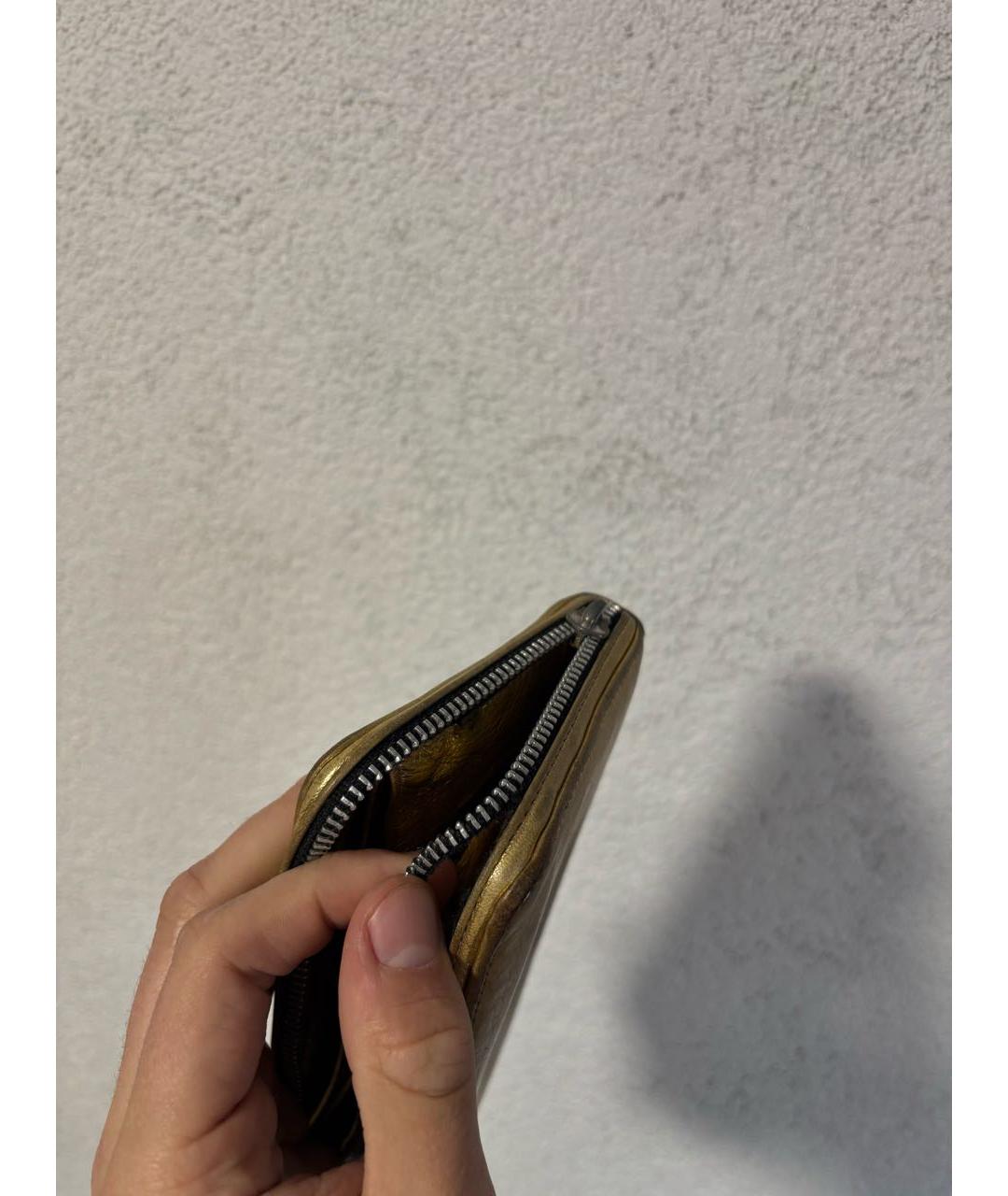 CHROME HEARTS Золотой кожаный кошелек, фото 4