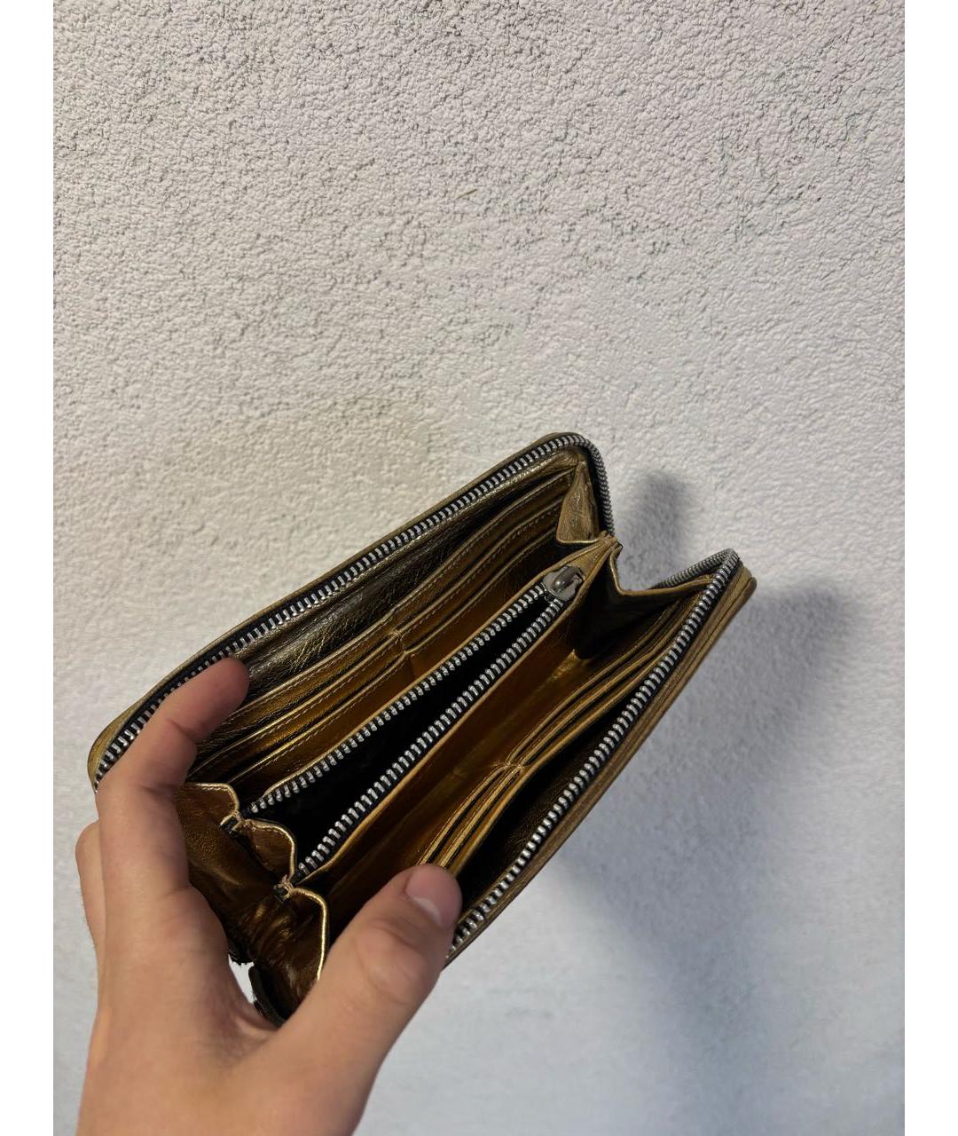 CHROME HEARTS Золотой кожаный кошелек, фото 5