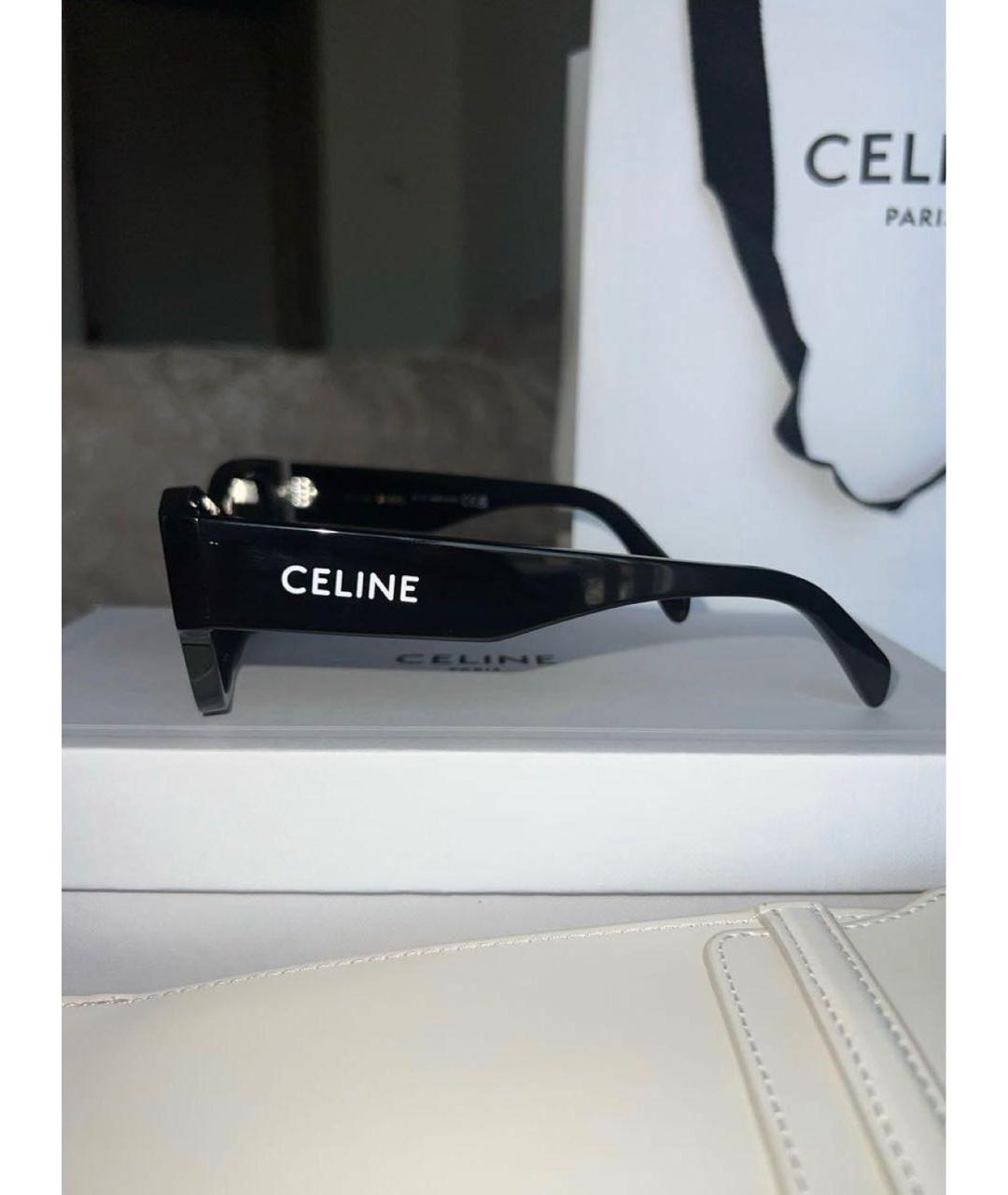 CELINE Черные пластиковые солнцезащитные очки, фото 3