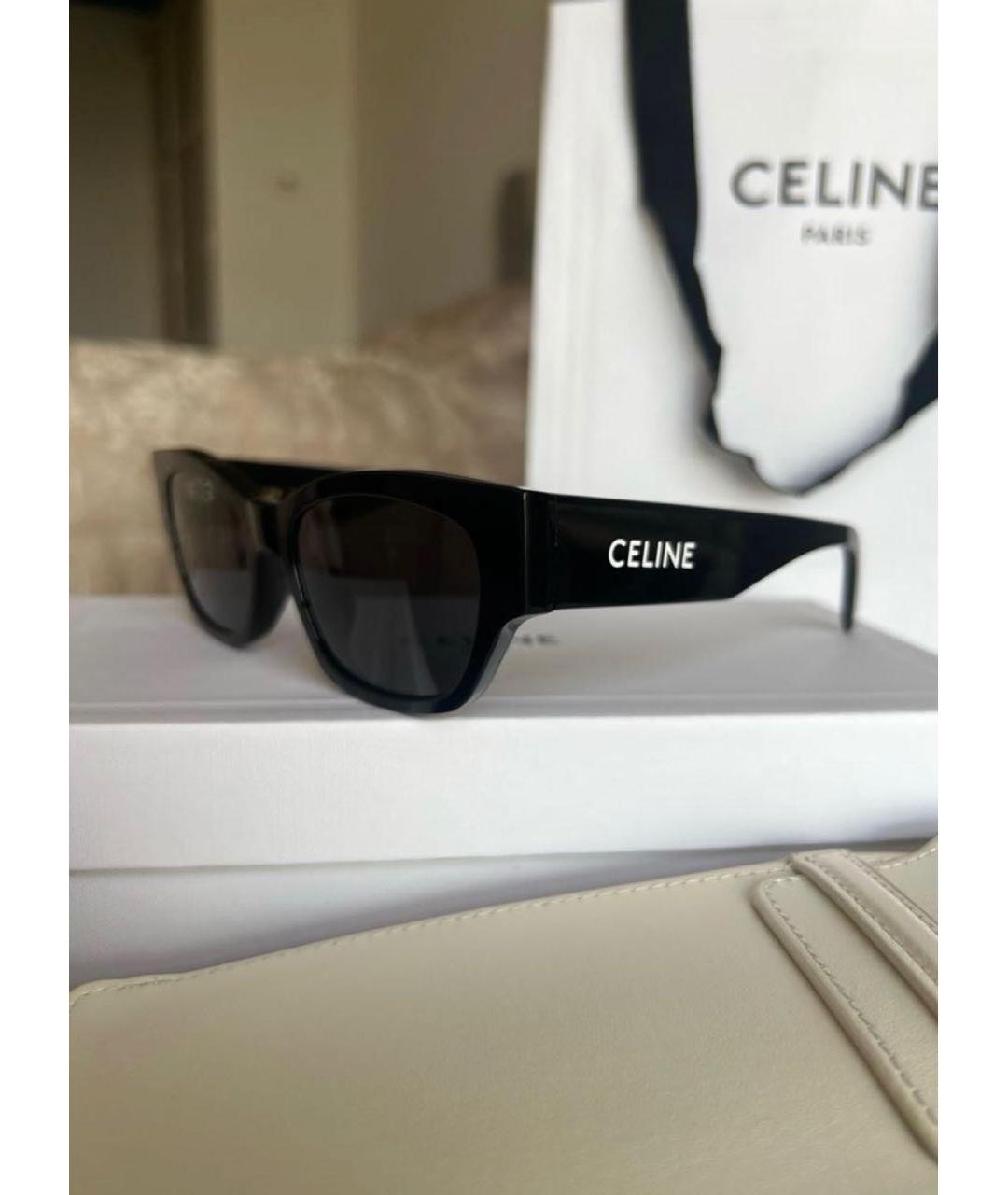 CELINE Черные пластиковые солнцезащитные очки, фото 2