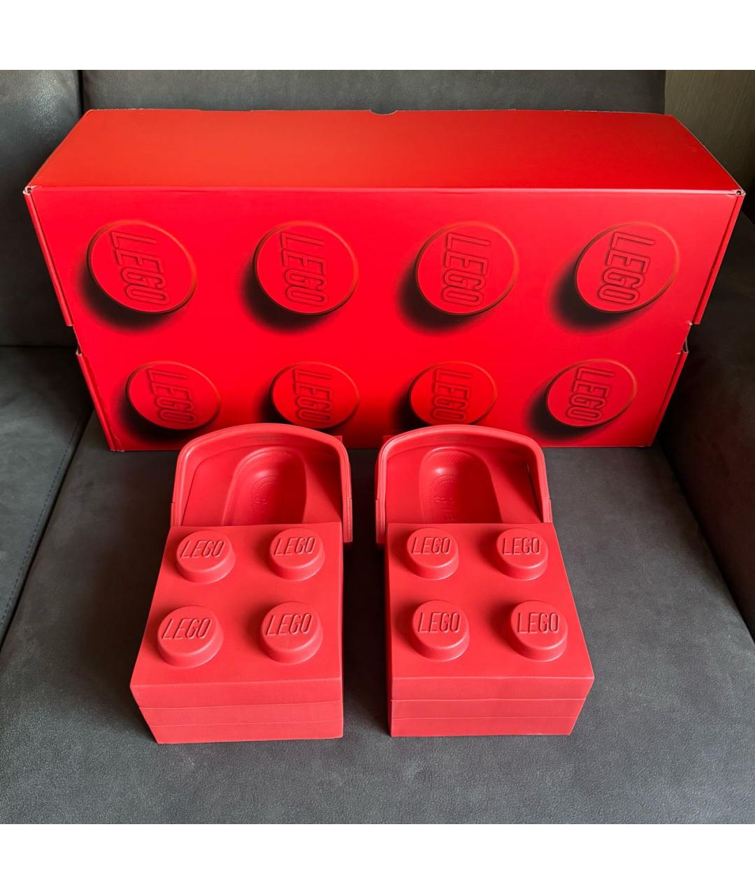 CROCS Красные резиновые шлепанцы, фото 2