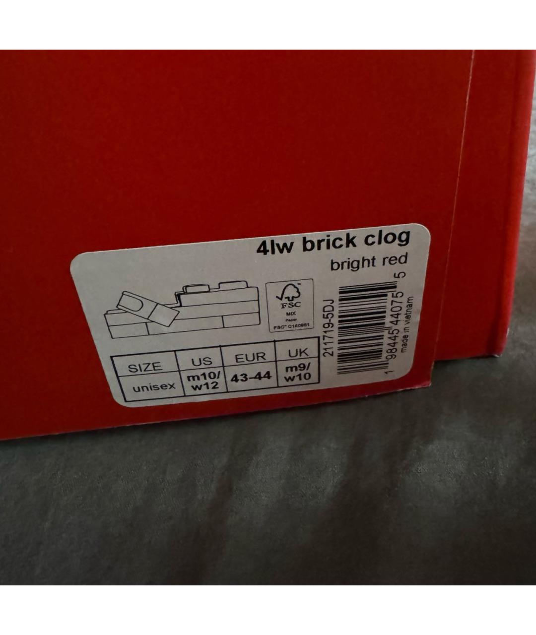 CROCS Красные резиновые шлепанцы, фото 7