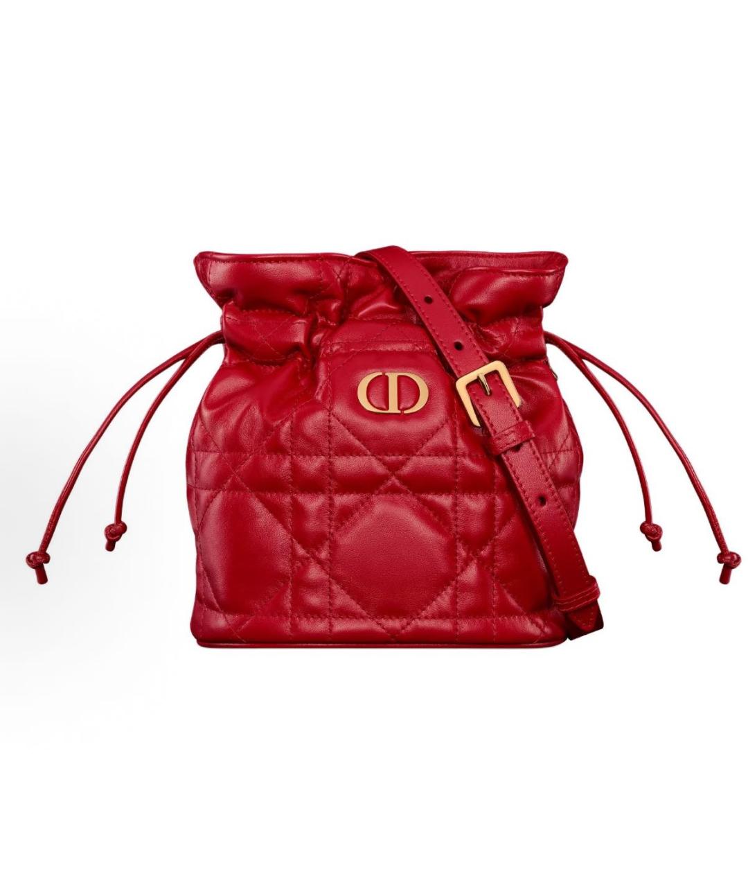 CHRISTIAN DIOR Красная кожаная сумка через плечо, фото 7