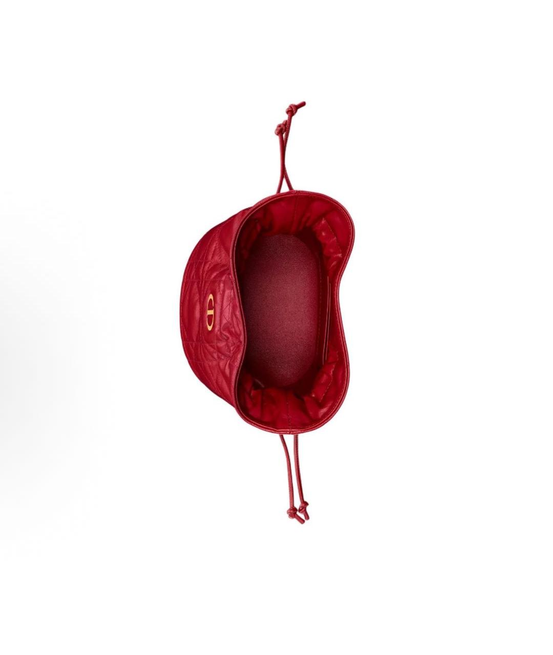 CHRISTIAN DIOR Красная кожаная сумка через плечо, фото 4