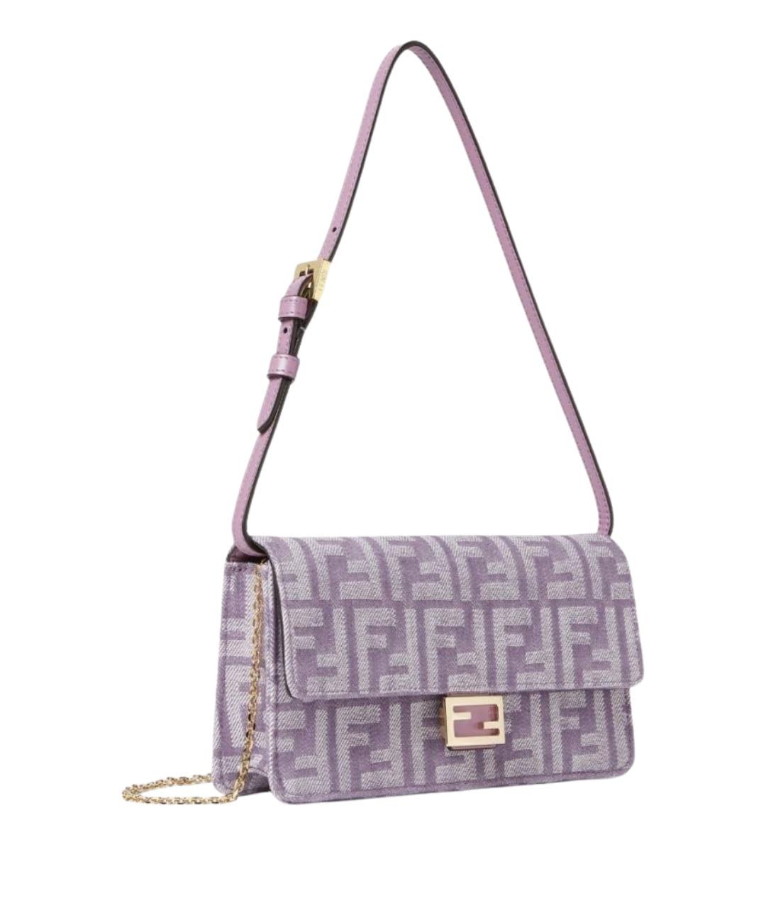 FENDI Фиолетовая тканевая сумка через плечо, фото 2