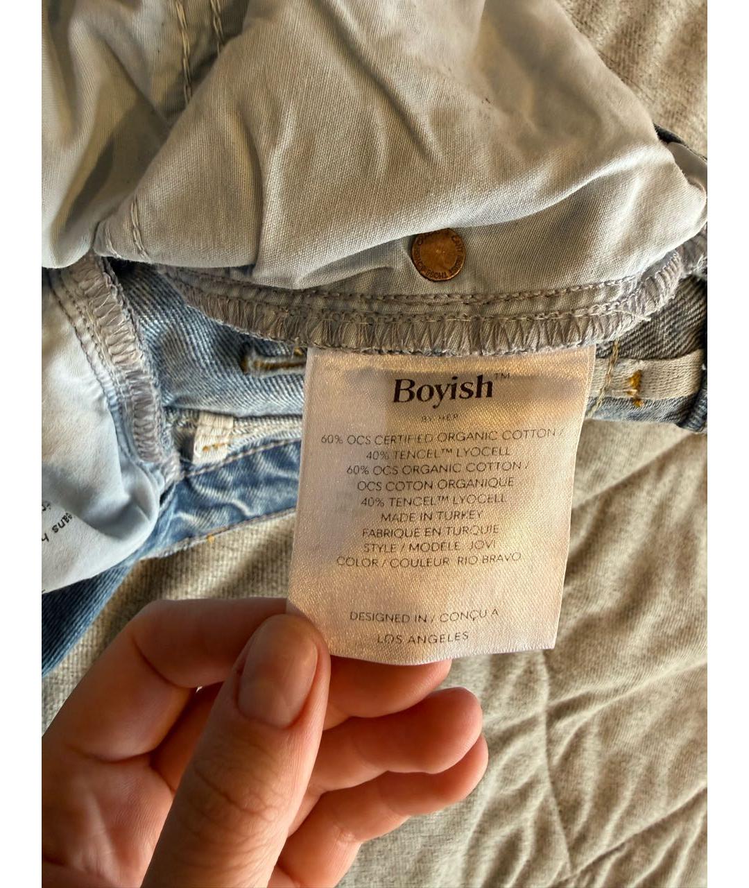 BOYISH Синие хлопко-лиоцелловые прямые джинсы, фото 8
