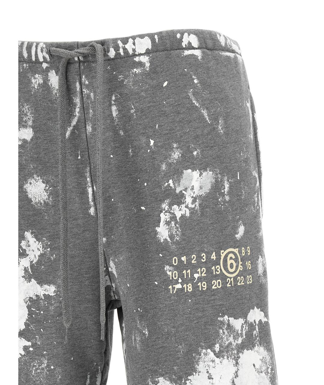 MM6 MAISON MARGIELA Мульти хлопковые прямые брюки, фото 3