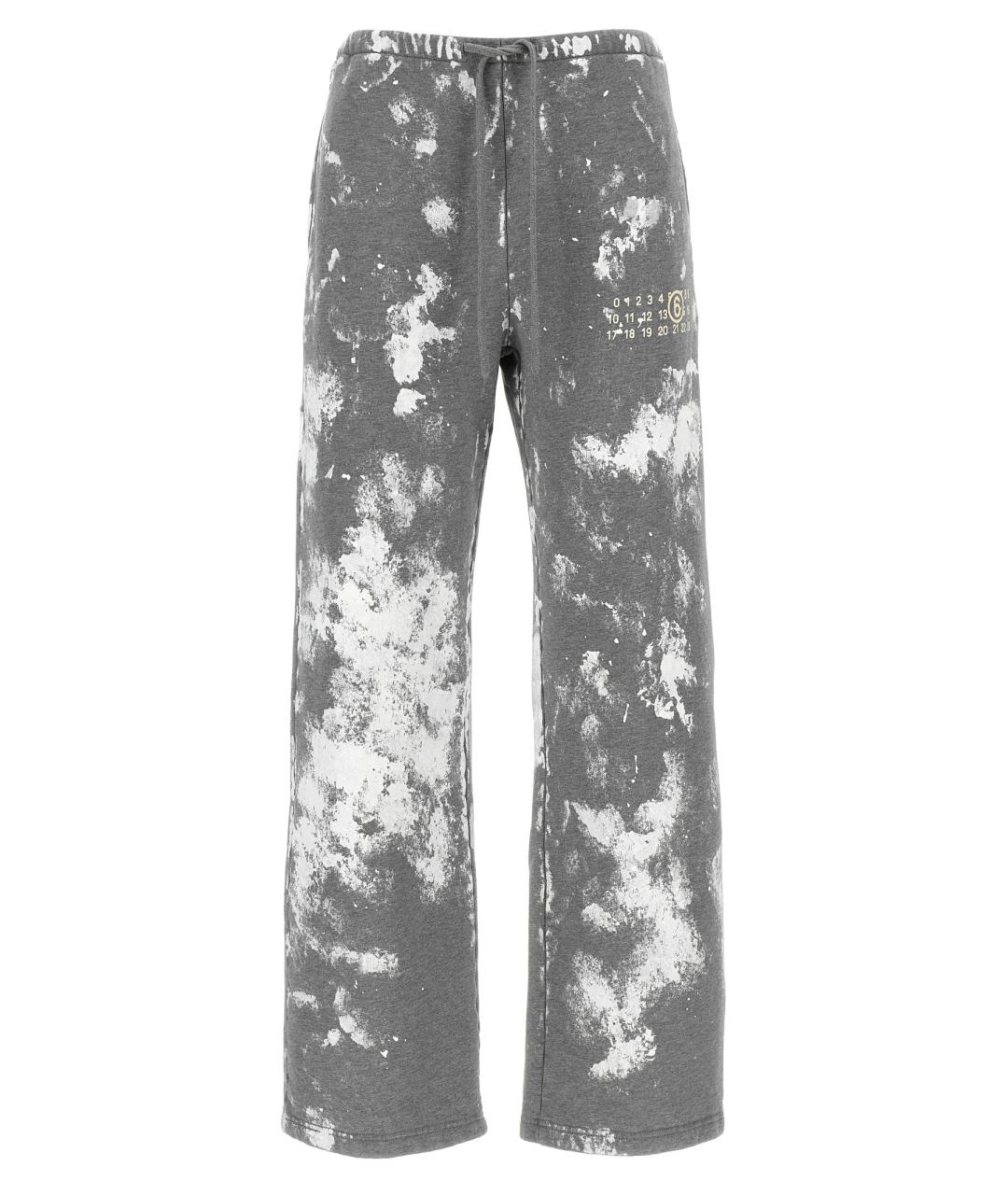 MM6 MAISON MARGIELA Мульти хлопковые прямые брюки, фото 1