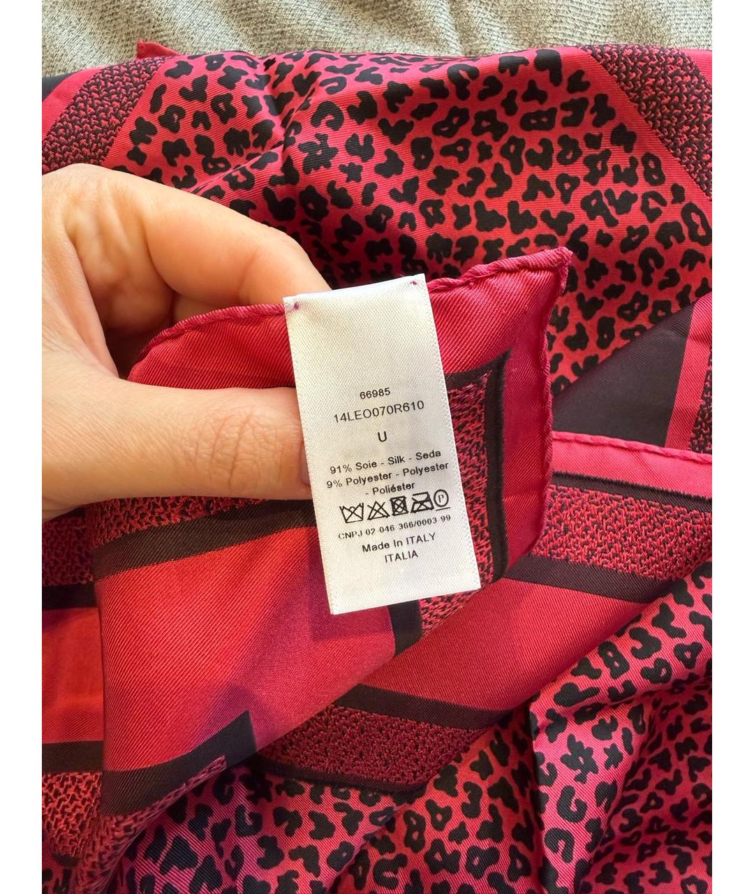 CHRISTIAN DIOR Розовый шелковый платок, фото 4