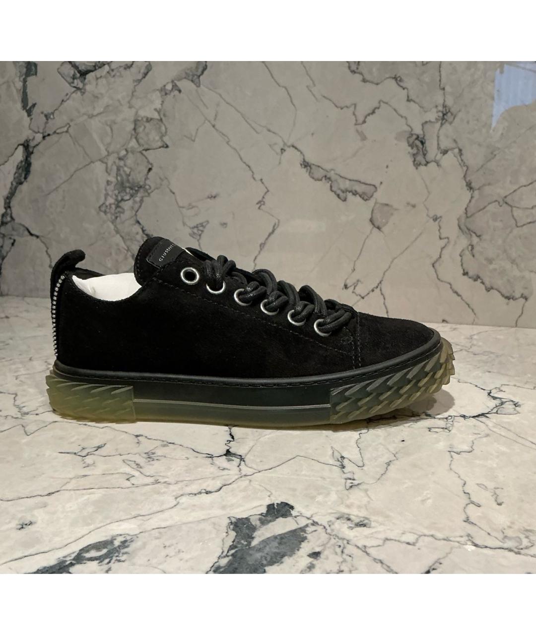 GIUSEPPE ZANOTTI DESIGN Черные замшевые кеды, фото 7