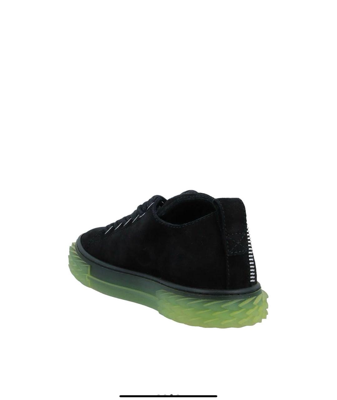 GIUSEPPE ZANOTTI DESIGN Черные замшевые кеды, фото 4