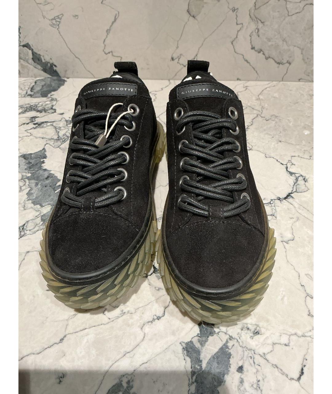 GIUSEPPE ZANOTTI DESIGN Черные замшевые кеды, фото 2