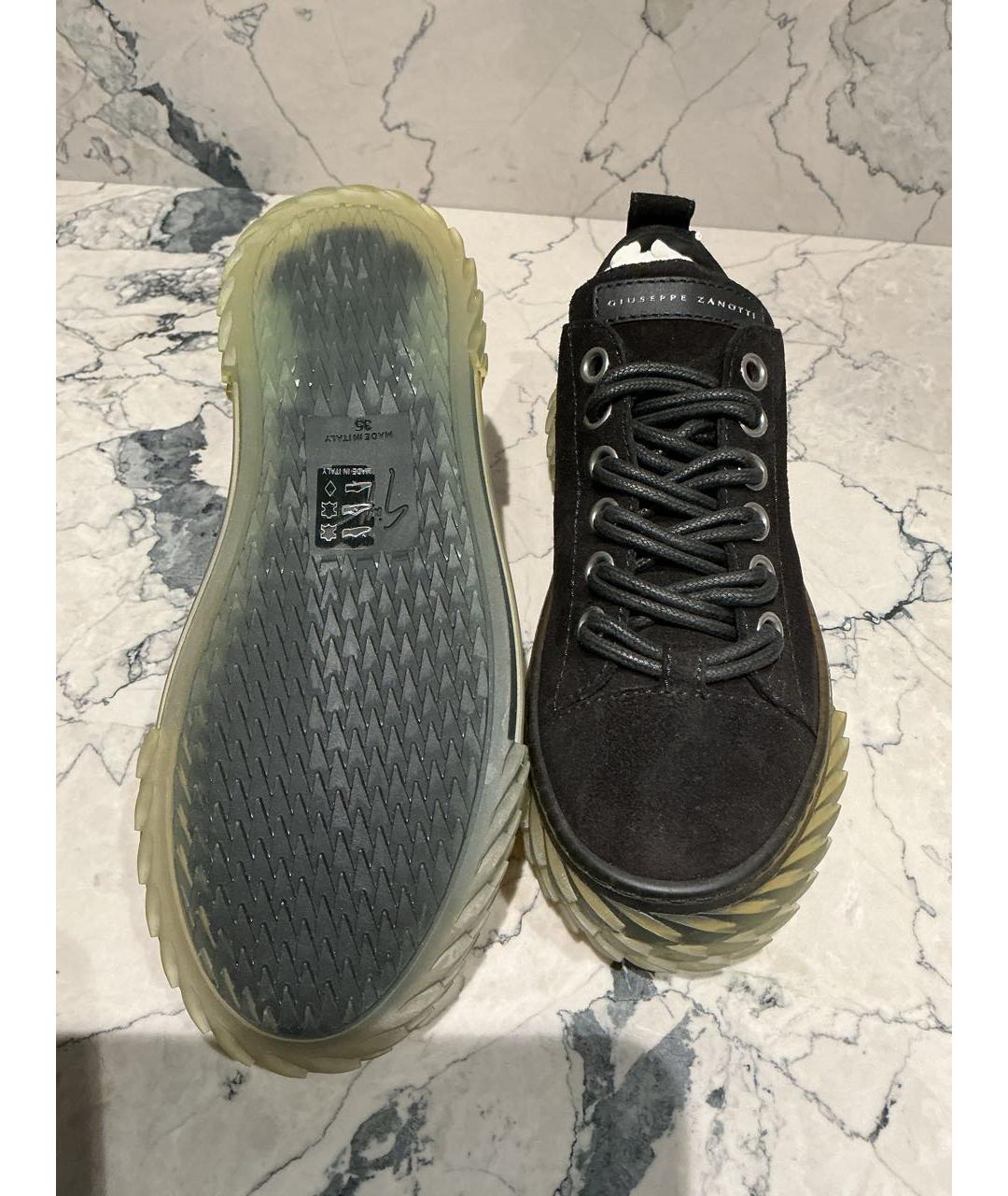 GIUSEPPE ZANOTTI DESIGN Черные замшевые кеды, фото 3