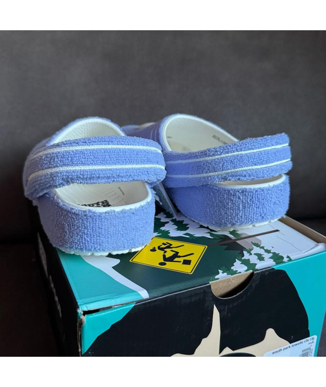 CROCS Фиолетовые резиновые шлепанцы, фото 3