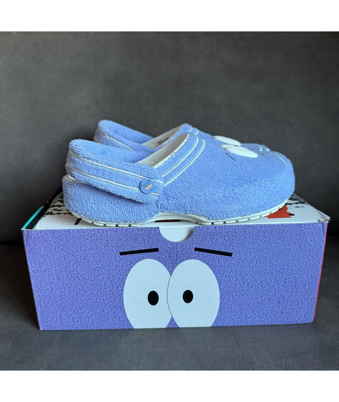 CROCS Фиолетовые резиновые шлепанцы, фото 5