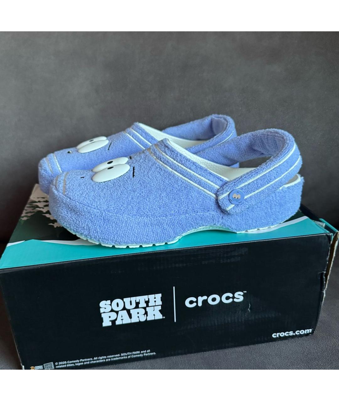 CROCS Фиолетовые резиновые шлепанцы, фото 4