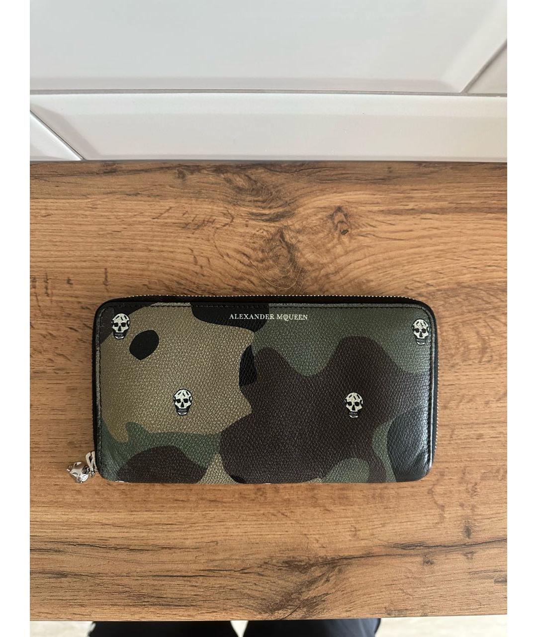 ALEXANDER MCQUEEN Зеленый кошелек, фото 5