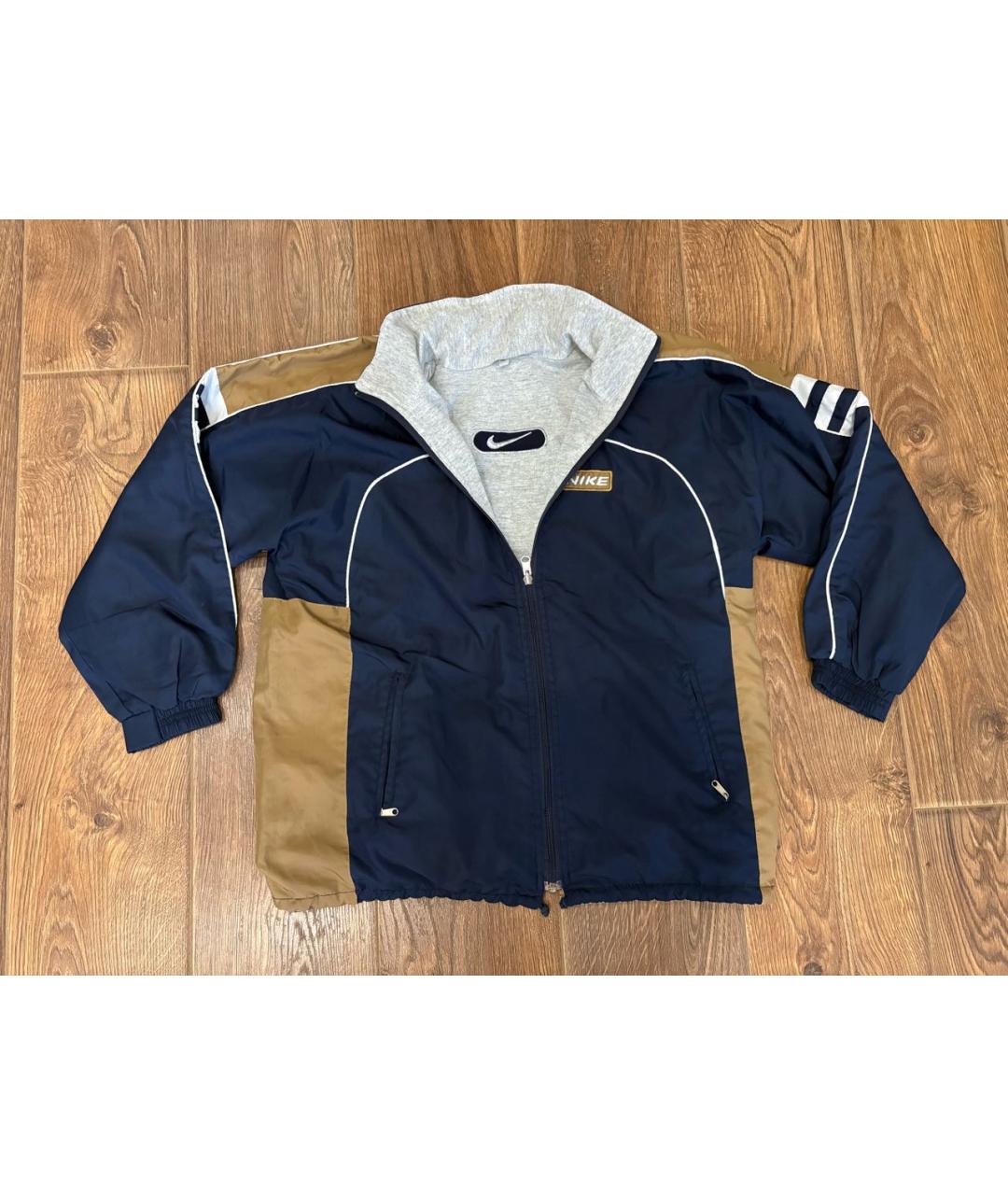 NIKE Темно-синяя полиэстеровая куртка, фото 5