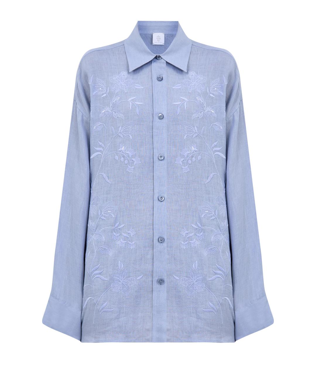 ELEVENTY Голубая льняная рубашка, фото 1