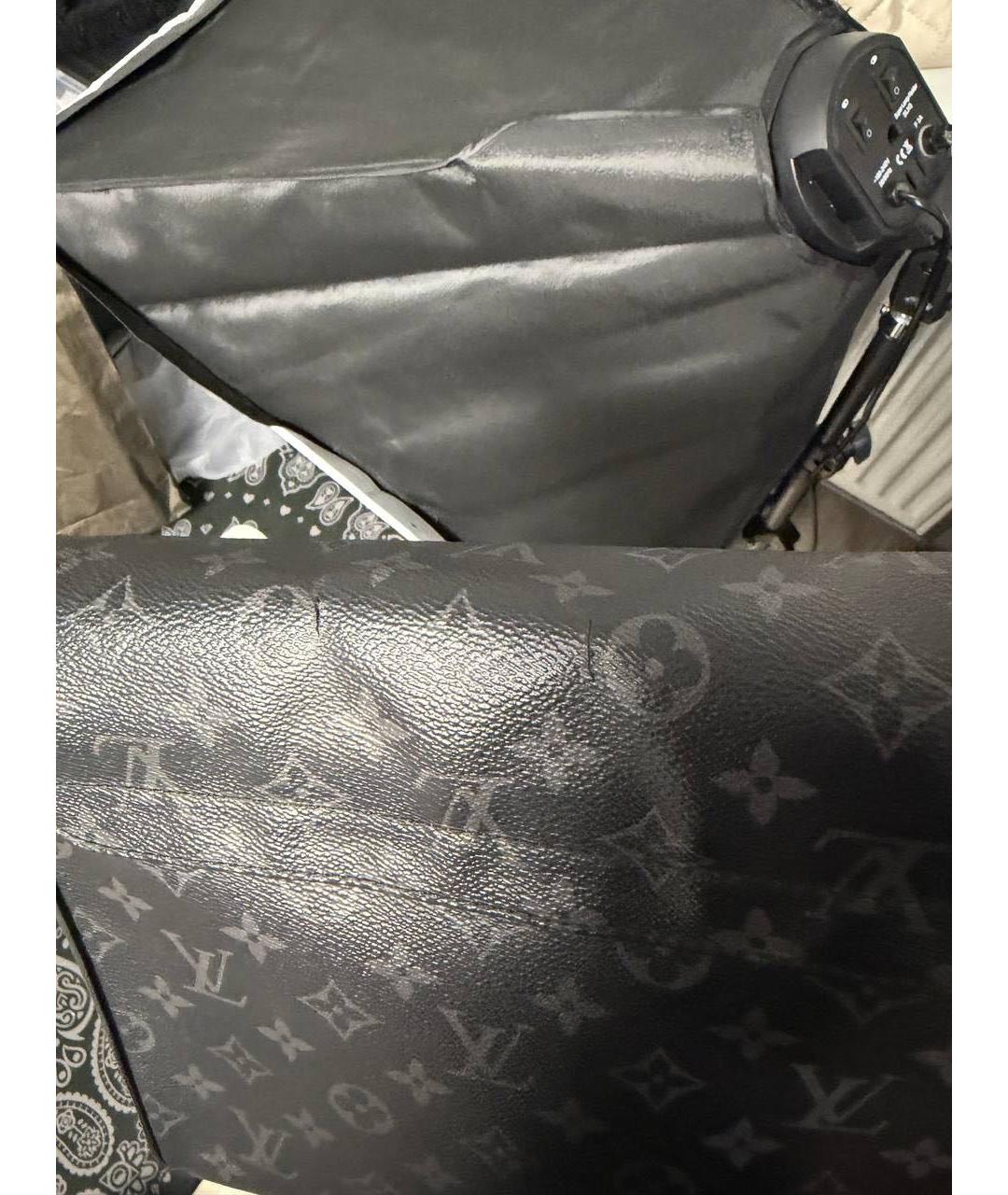 LOUIS VUITTON Черная кожаная сумка на плечо, фото 6