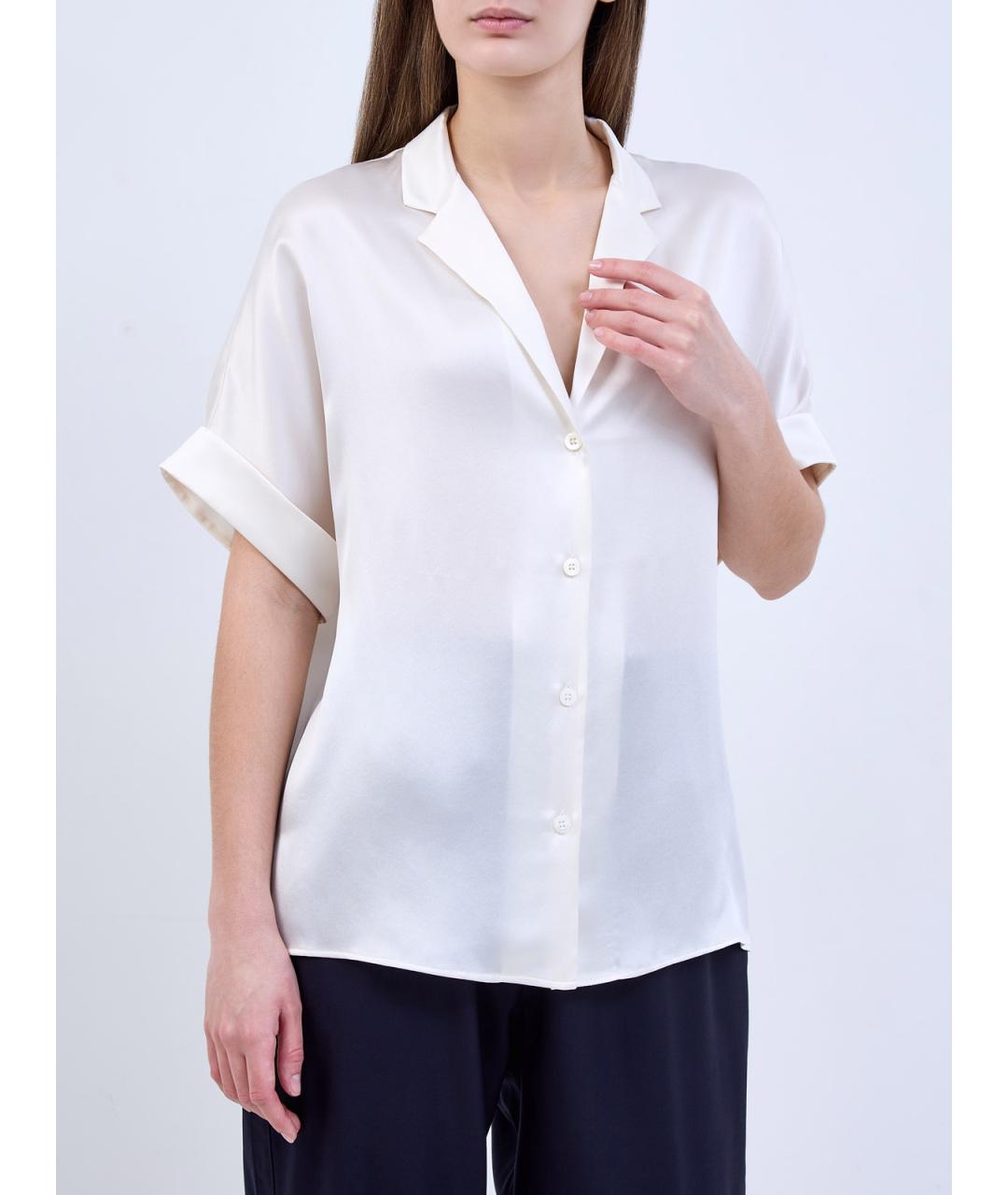 ELEVENTY Белая шелковая рубашка, фото 3