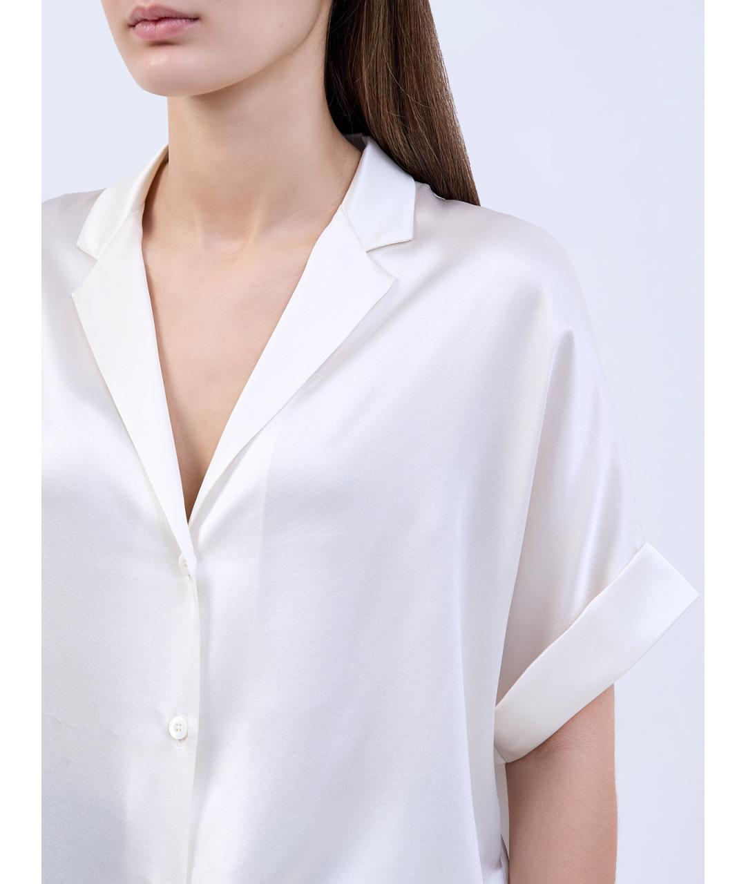 ELEVENTY Белая шелковая рубашка, фото 5