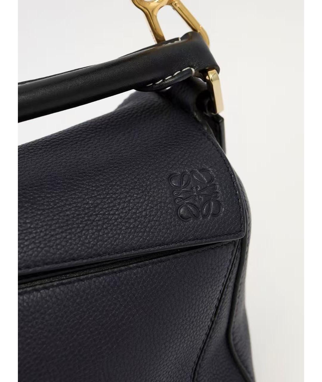 LOEWE Черная кожаная сумка через плечо, фото 4