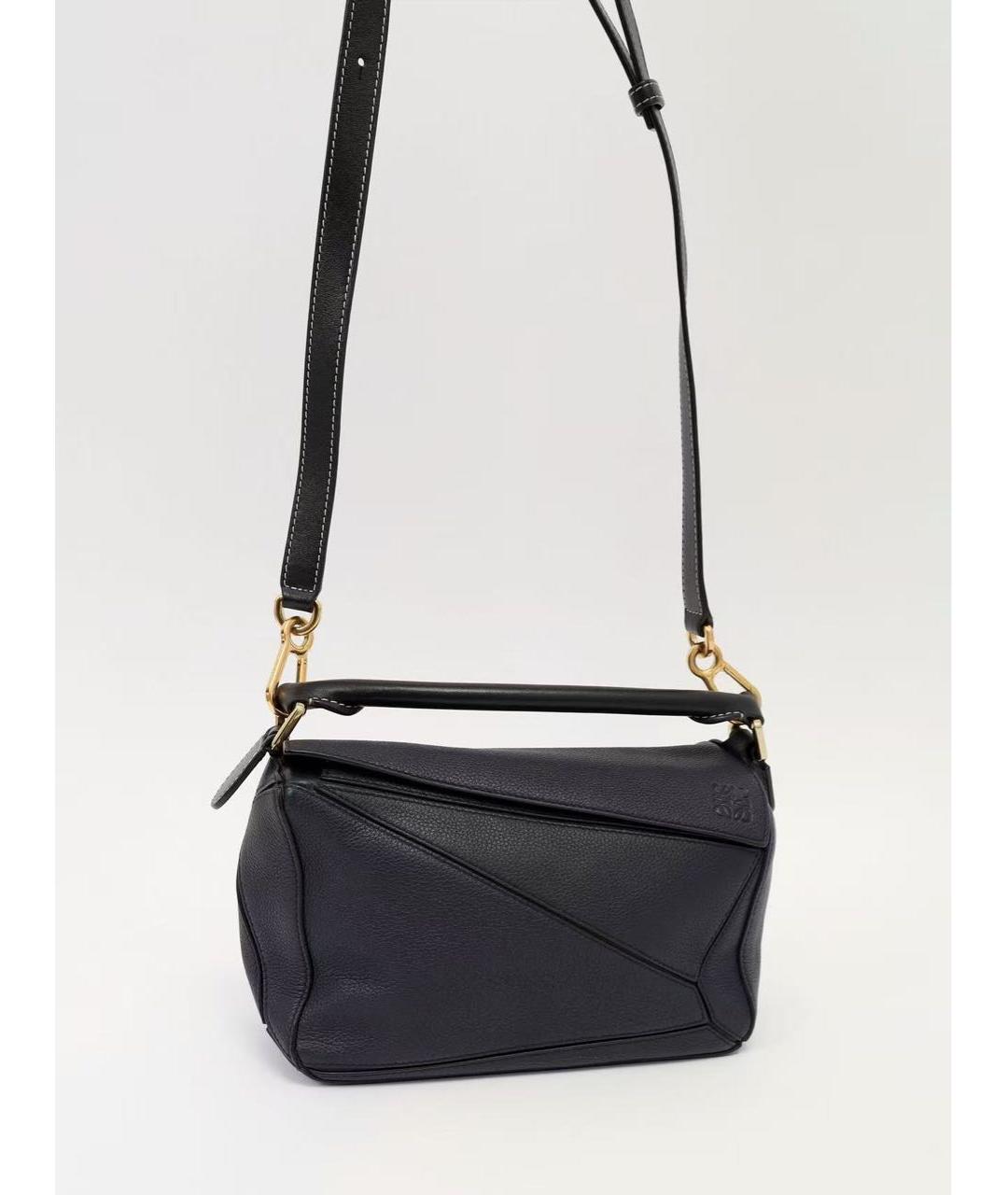 LOEWE Черная кожаная сумка через плечо, фото 5