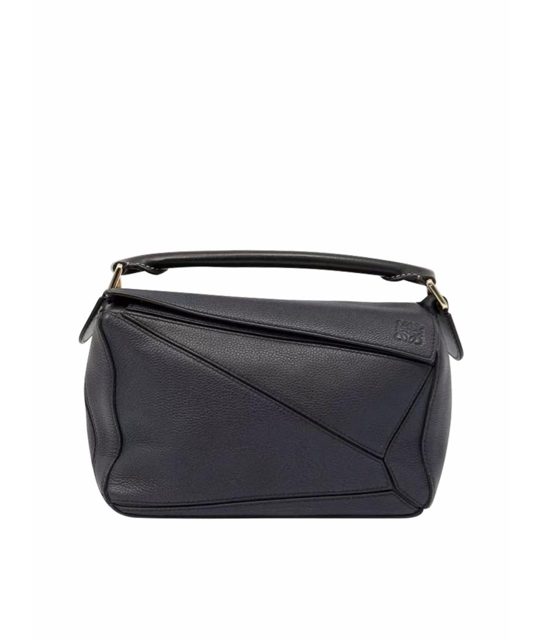 LOEWE Черная кожаная сумка через плечо, фото 1