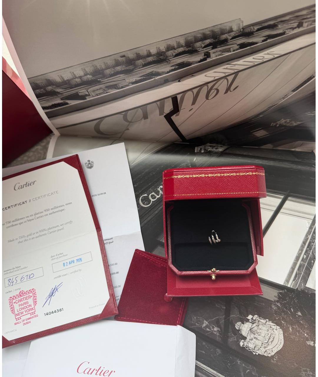 CARTIER Серебряные серьги из белого золота, фото 3