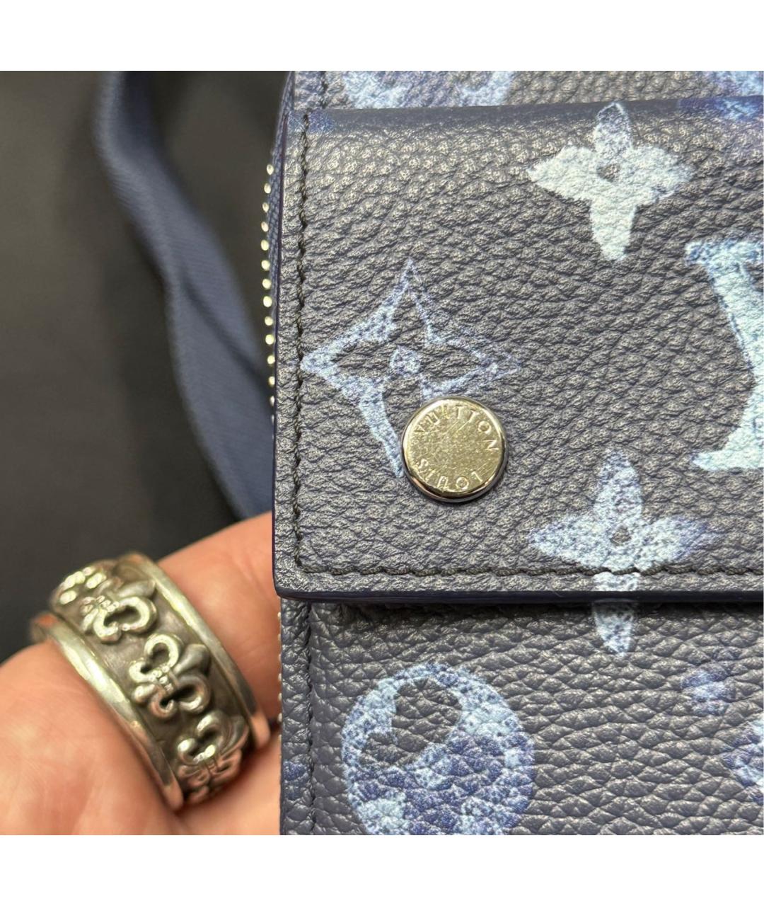 LOUIS VUITTON Синяя кожаная сумка на плечо, фото 5