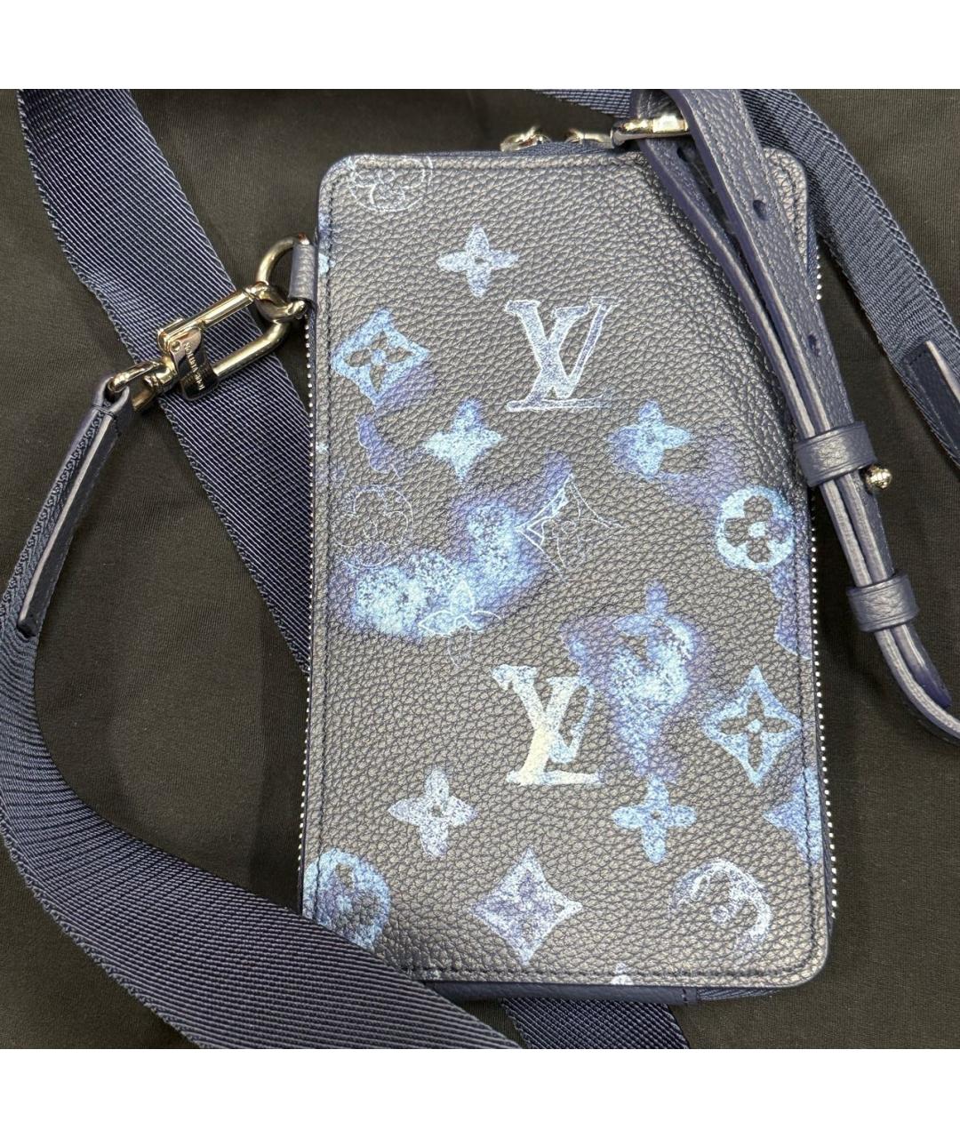 LOUIS VUITTON Синяя кожаная сумка на плечо, фото 6