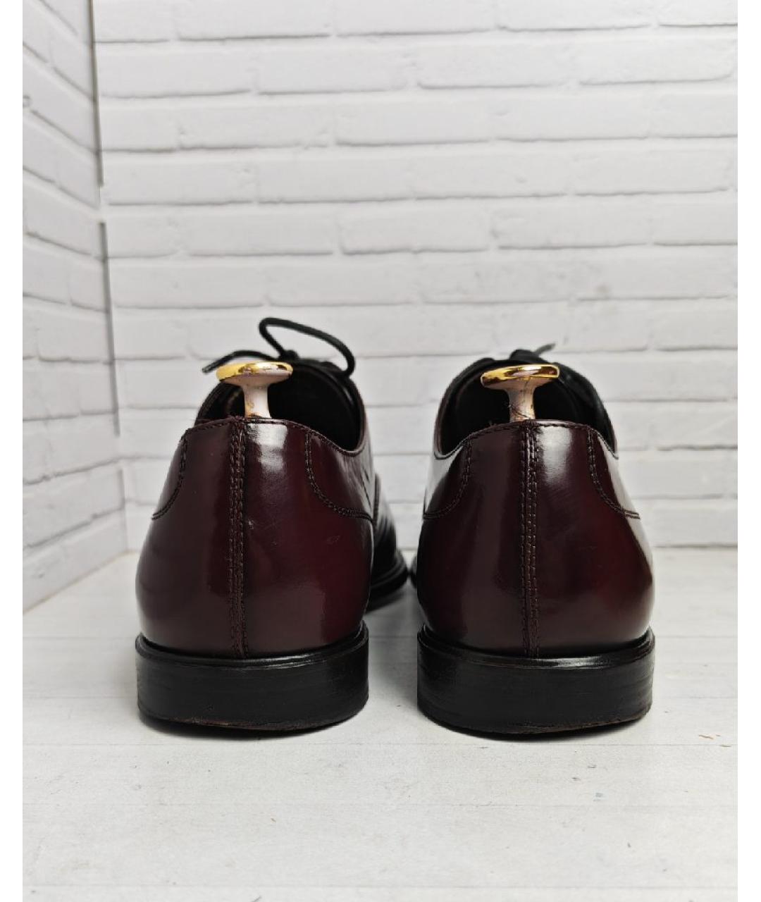 TOD'S Бордовые кожаные туфли, фото 4