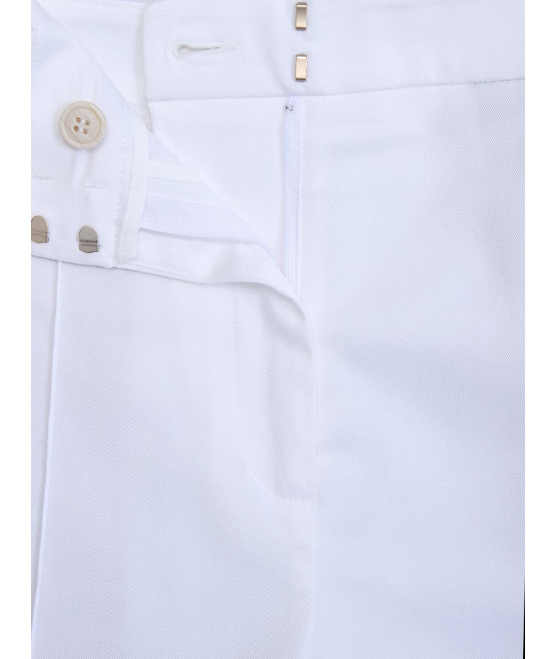 ELEVENTY Белые хлопковые шорты, фото 5