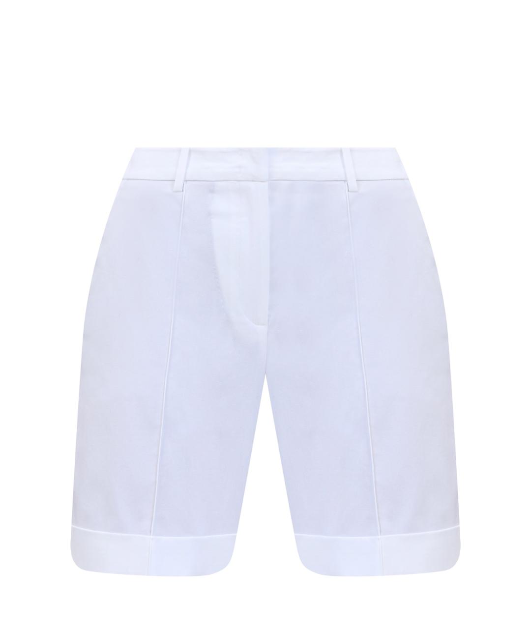 ELEVENTY Белые хлопковые шорты, фото 1