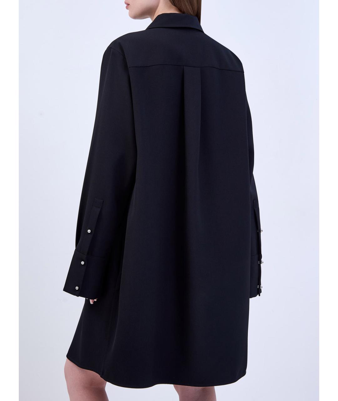 JIL SANDER Черное шерстяное повседневное платье, фото 4