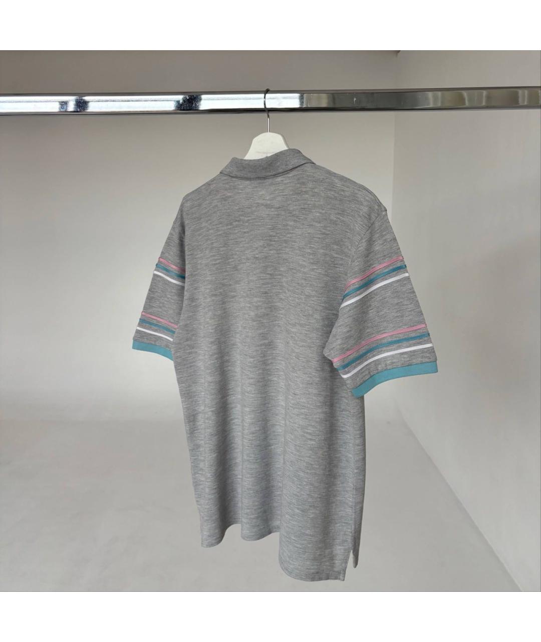 SAINT LAURENT Серая хлопковая футболка, фото 5